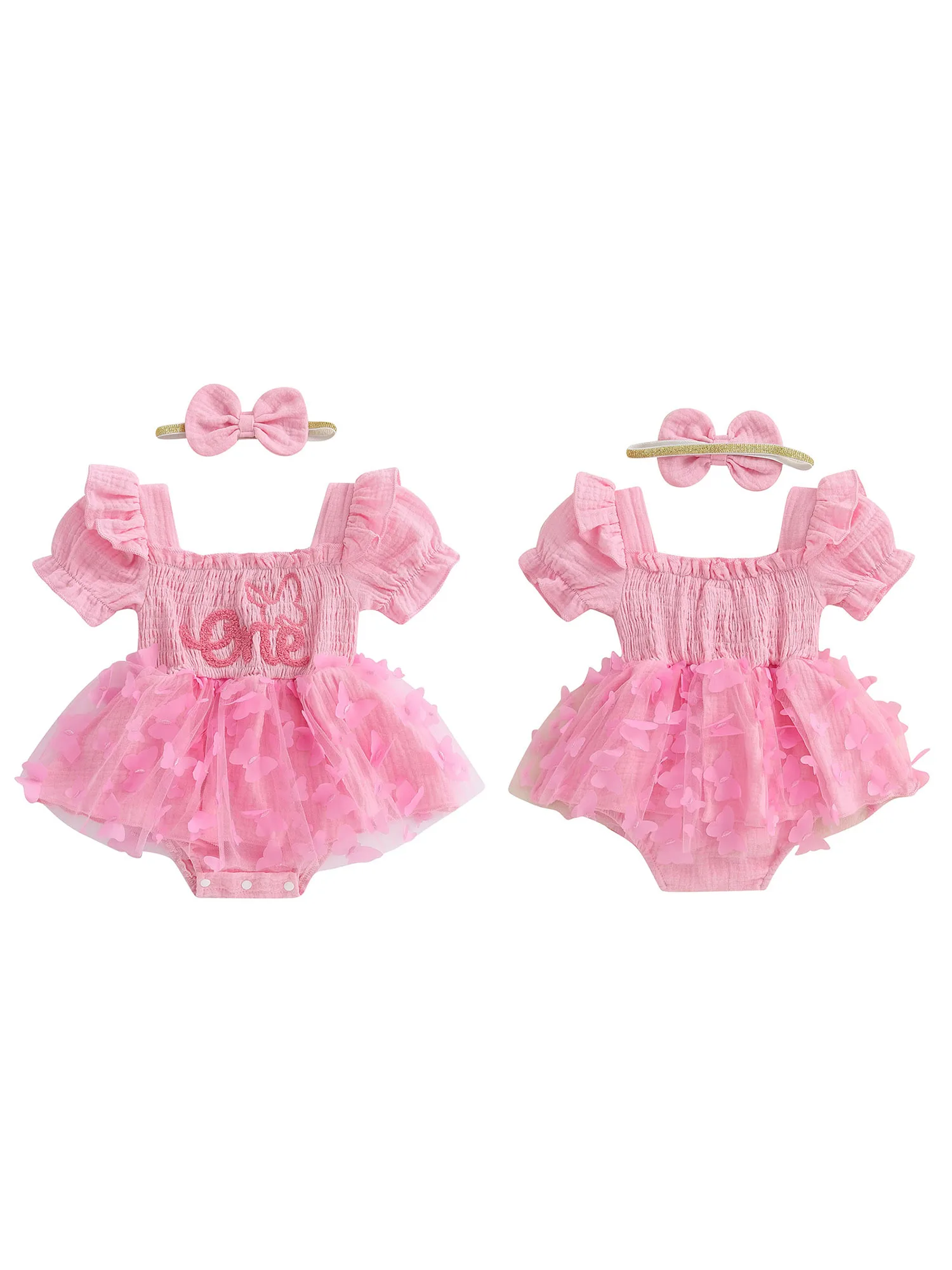 

Комбинезон без рукавов с цветочным принтом для маленьких девочек, комплект с повязкой на голову с бантом, летняя одежда, детский боди, комбинезон