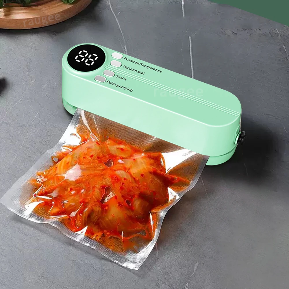 ماكينة غلق أكياس الطعام اللاسلكية الصغيرة المحمولة ماكينة تغليف المواد الغذائية الأوتوماتيكية ماكينة ختم البلاستيك للمطبخ