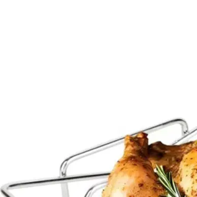 Oven Roasting Rack V Design 304 Stainless Steel 33x25.4cm for Grilling Meat with Minimal Cleaning Effort Required