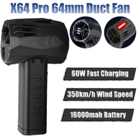 Jetdry X64 Blower Turbo Jet Fan Air Blower Mini X64PRO 64mm Duct Fan Turbofan Car Wash Cleaner Brushless Motor SOS Ambient Light