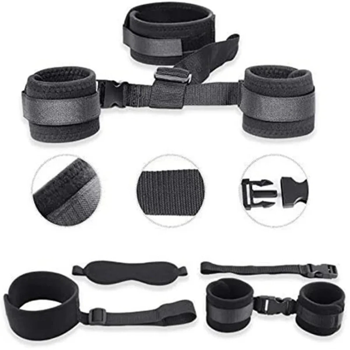 Handschellen Augenbinde Sexspielzeug Set BDSM Bondage Sextoy 18+ Spielenprodukte für Erwachsene Erotikbedarf SM Paar Porno Fußfesseln Sexuelle Hilfsmittel