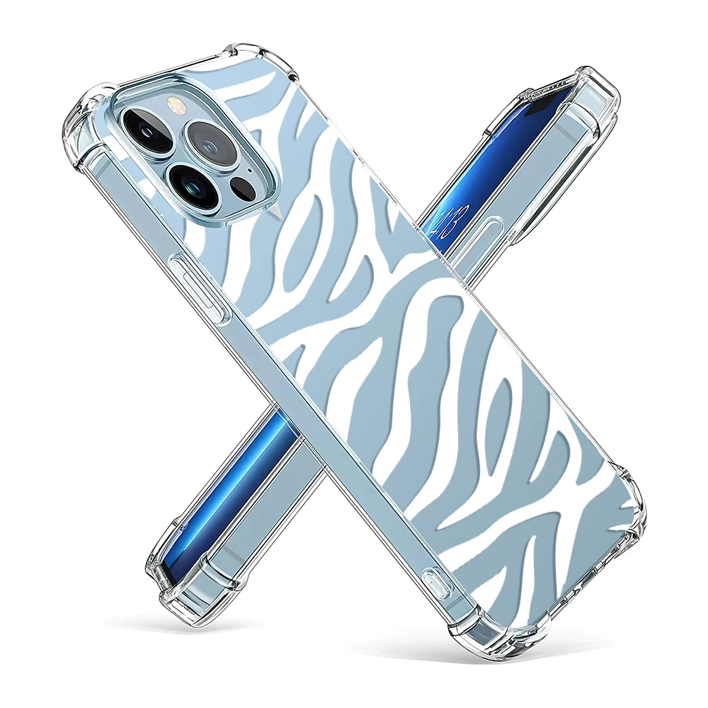 Simple Line Zebra Cow Pattern Phone Case For IPhone 15 14 13 12 11 Pro X XS XR Max 7 8 Plus Shockproof Soft Clear TPU Back Cover