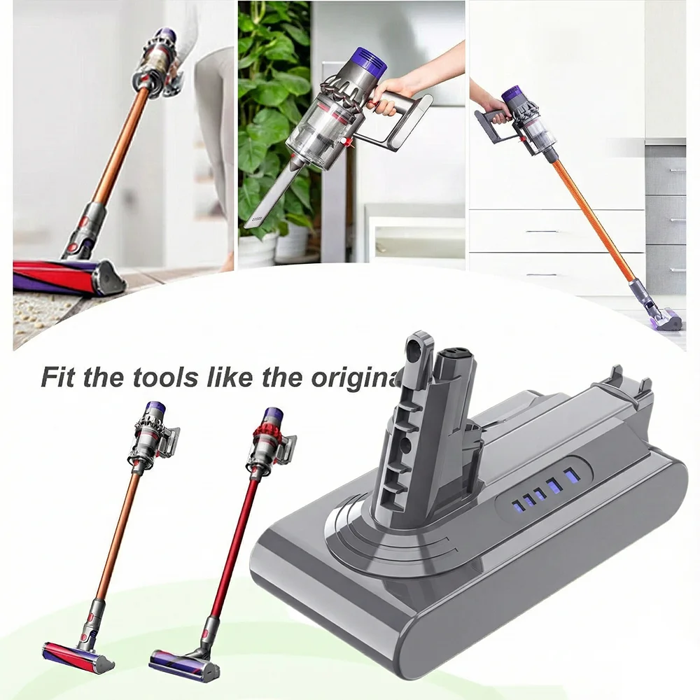 

Replacement Battery For Dyson V10 Animal Absolute Motorhead Cyclone Vacuum Cleaner 25.2V 6000mAh 8000mAh Li-ion High Capacity