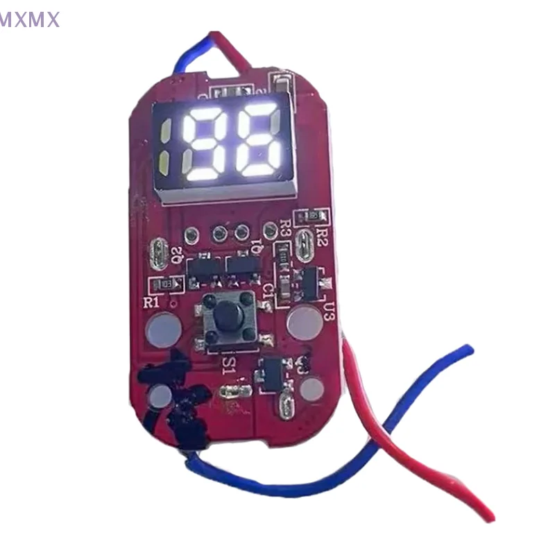 Placa de controlador PCB de pantalla de potencia 0-100, 2 uds., para linterna, luz de pesca, carga tipo C, piezas de reparación de faros DIY