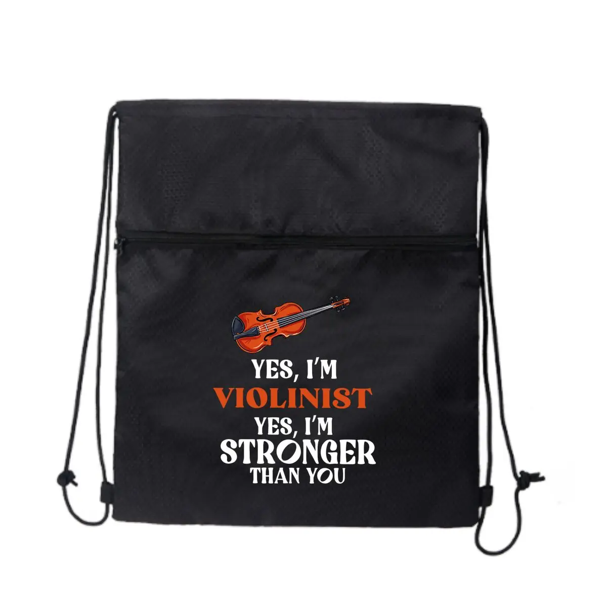 

Черная сумка на молнии на шнурке Violin Art Music Pride: идеально подходит для коротких поводков