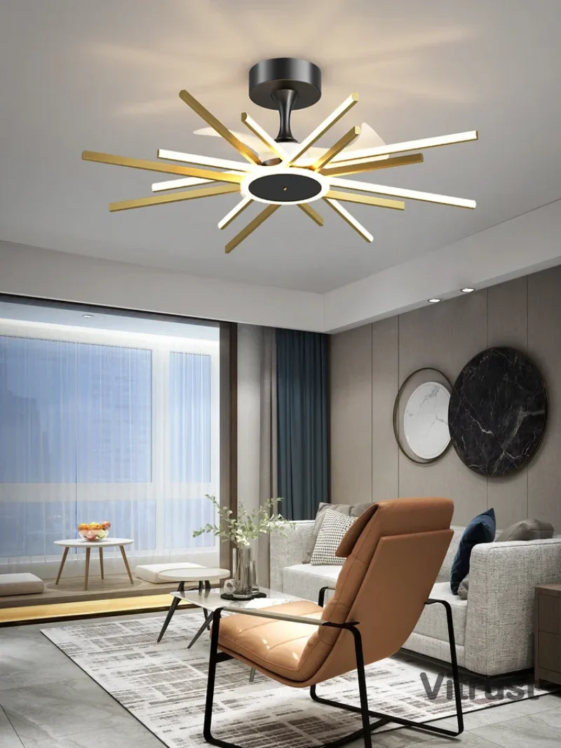 Nordic Ceiling Fan Home Decorative Ceiling Fan Light DC Motor Modern Ceiling Fan Lamp Remote Control Support 110-240V