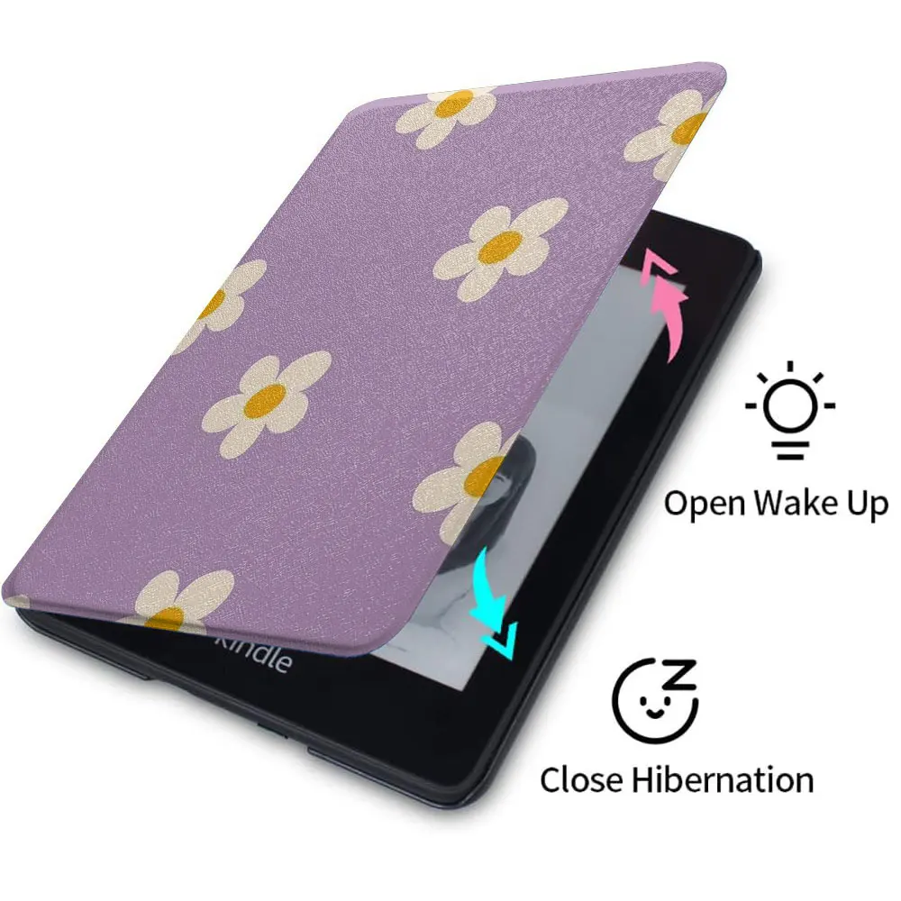 kindle case full screen flower images paperwhite3th 4th 5th Silicone soft shell  funda 2021 11th  8th generation