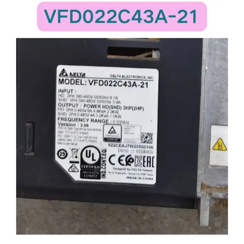 

Инвертор VFD022C43A-21 б/у. Функциональный тест пройден. Быстрая доставка.