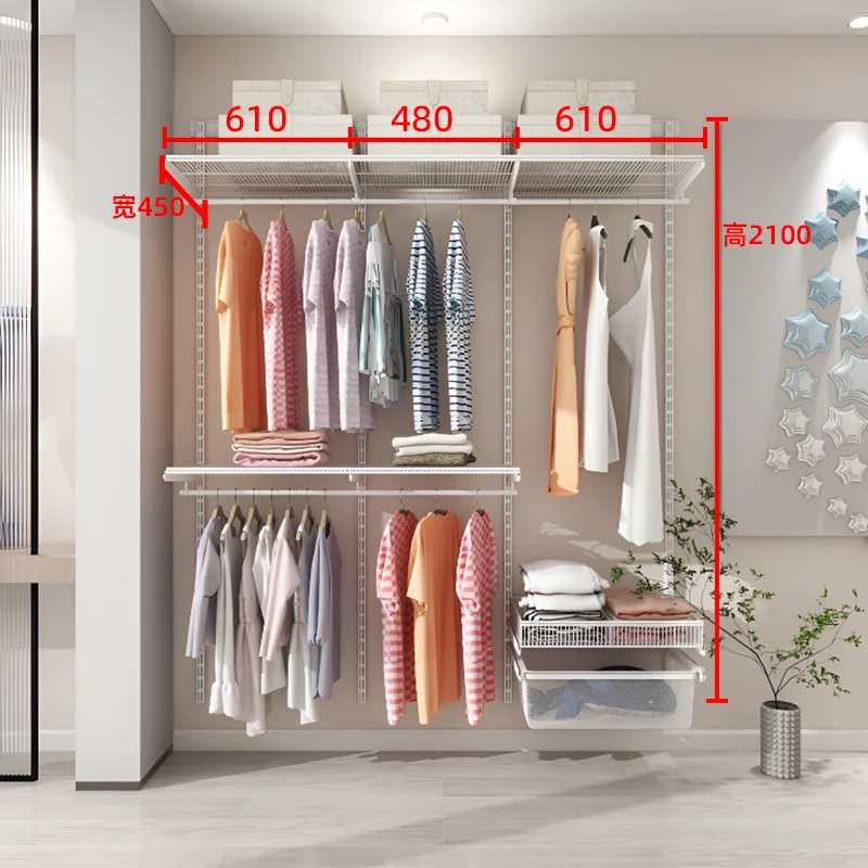 تخصيص خزانة المشي في خزانة الملابس تخزين الأثاث مجموعة خزانة غرفة النوم نظام خزانة