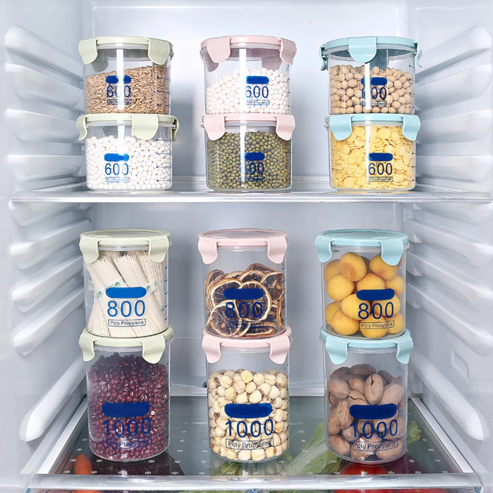 

Premium Storage Containers Dry Food Container Leak Proof Lids Dishwasher Safe Meal Prep Jar for Cereal Pasta Coffee Snacks