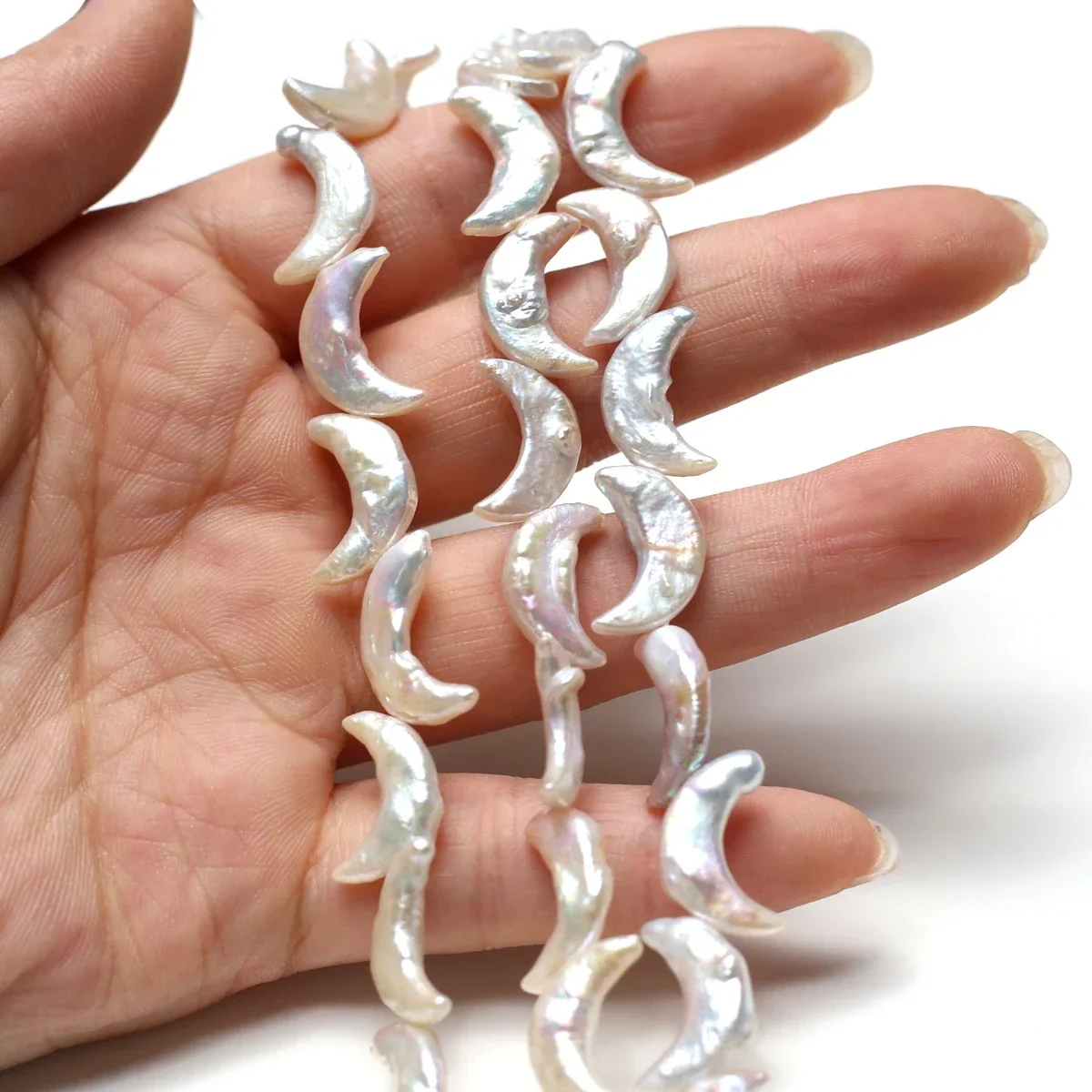 

10x16mm 5A Hand-Picked Baroque Moon Shape Natural Freshwater Irregular Pearl Bead Jewelry Make DIY Necklace Bracelet Accessories