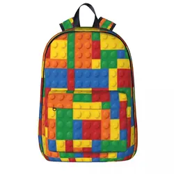 Building Toy Blocks Backpacks Student Book bag Shoulder Bag Laptop Rucksack Casual Travel Rucksack Children School Bag