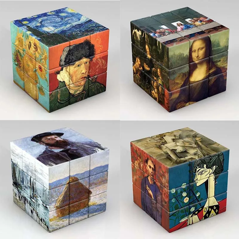 3x3x3Magic Cube Famous Paintings Celebrities 3x3 Magic Cube Children's Puzzle Toys Gifts For Kids