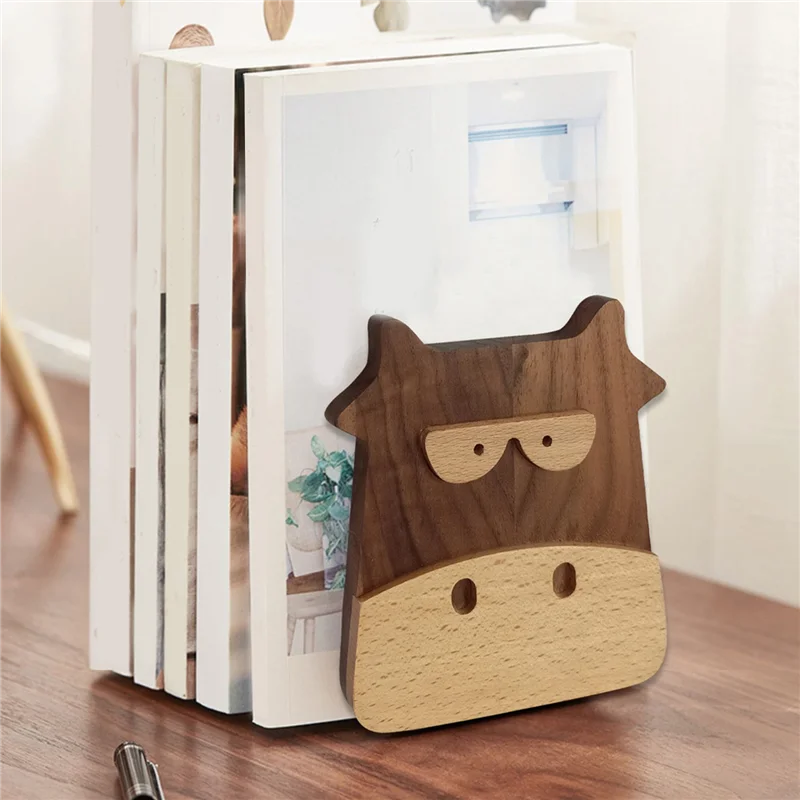 LICE-деревянные подставки для книг из орехового бука, органайзер для книг, офисный рабочий стол, домашние подставки для книг, подставка для книг, держатель, полка, книжная полка