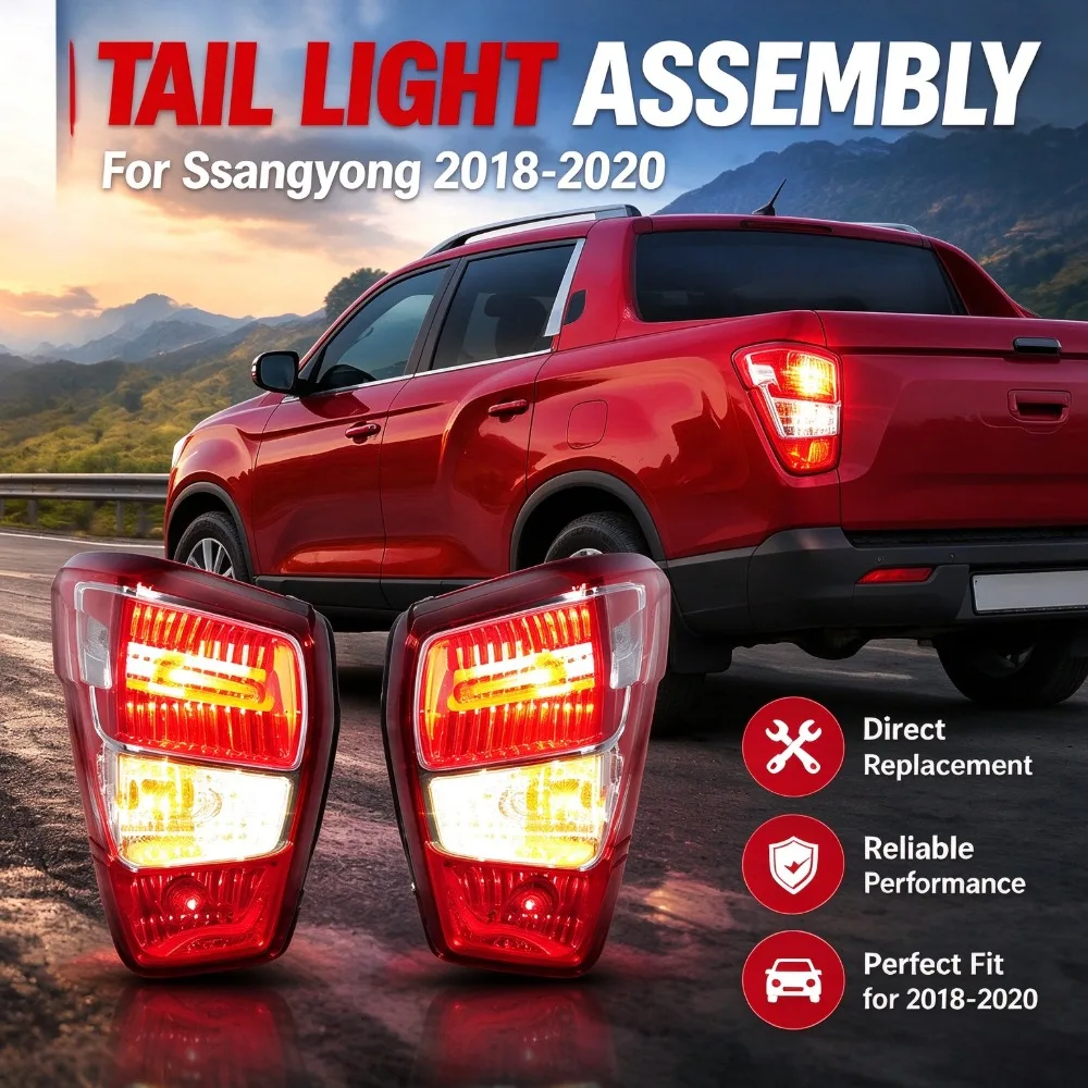 8360138001 8360238001 Tail Light Lamps For Ssangyong Musso Pickup 2018 2019 2020 Left Right Rear Taillight Brake Assembly Direct
