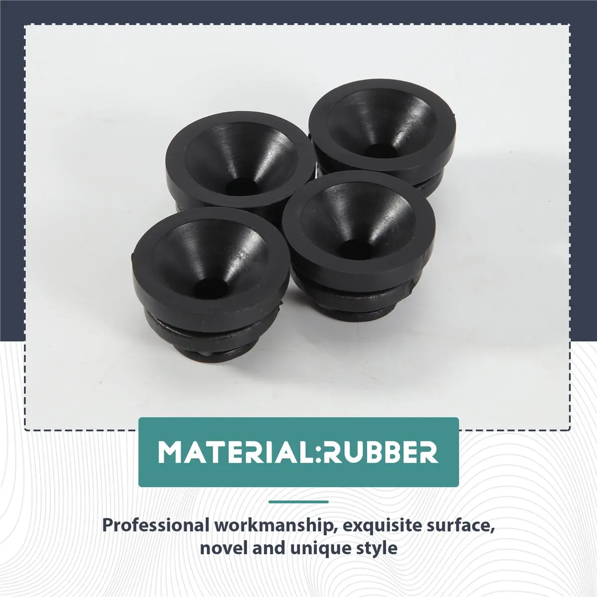 #94Q 4 Pcs Engine Cover Rubber Sleeve Cover Pad Buffer Block for Mazda,P30110238,(rubber)