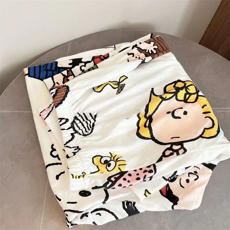 Snoopy Charlie Brown anime peripheral cartoon cute long-sleeved long pants pajamas creative kawaii sweet home wear set wholesale