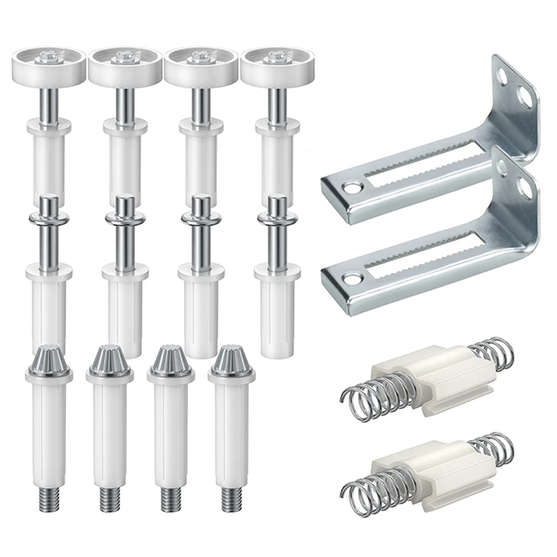 ABRW-16PCS Hardware per porta bifold, kit di strumenti per la riparazione dell'hardware della porta dell'armadio bi-fold