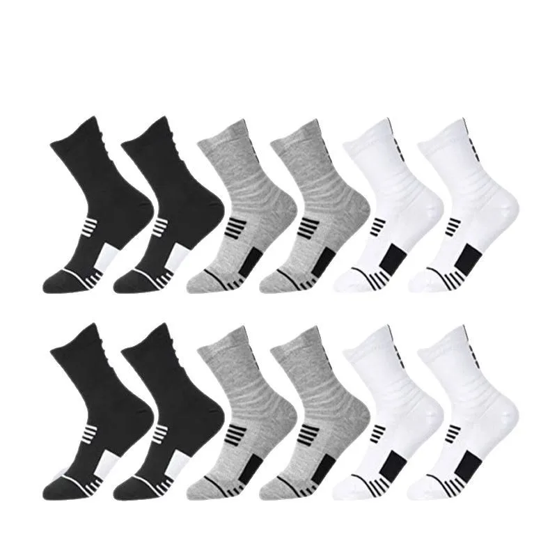 3 pary męskich klasycznych skarpet załogowych, unisex, sportowe skarpety męskie do biegania, koszykówki, antypoślizgowe, oddychające skarpety męskie na zewnątrz