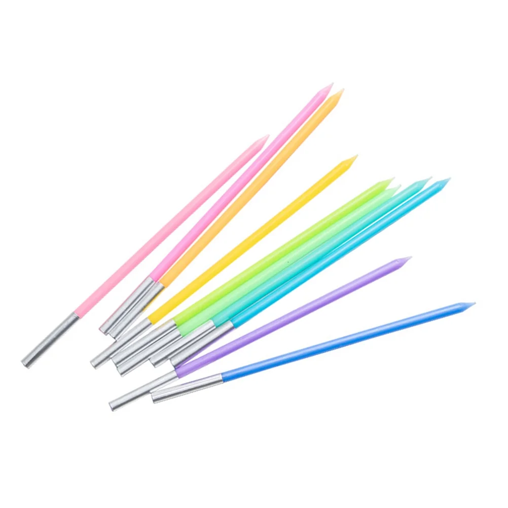 50 قطعة من شموع عيد الميلاد بألوان قوس قزح، شموع كعكة ملونة لحفلات الزفاف وأعياد الميلاد وحفلات الزفاف، صديقة للبيئة وقابلة للتحلل البيولوجي