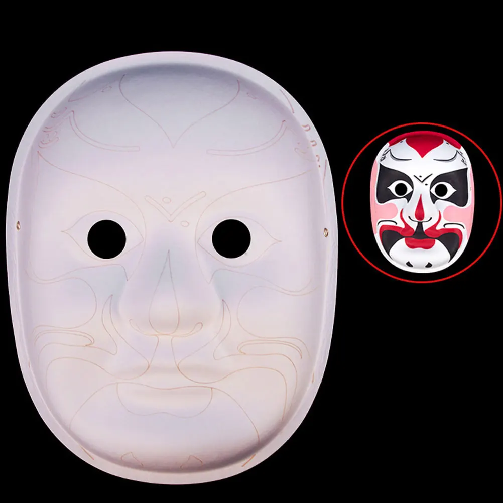 

2 Pcs White Mask Craft Child Supplies Masquerade Retro Masks Opera Manual Face Women
