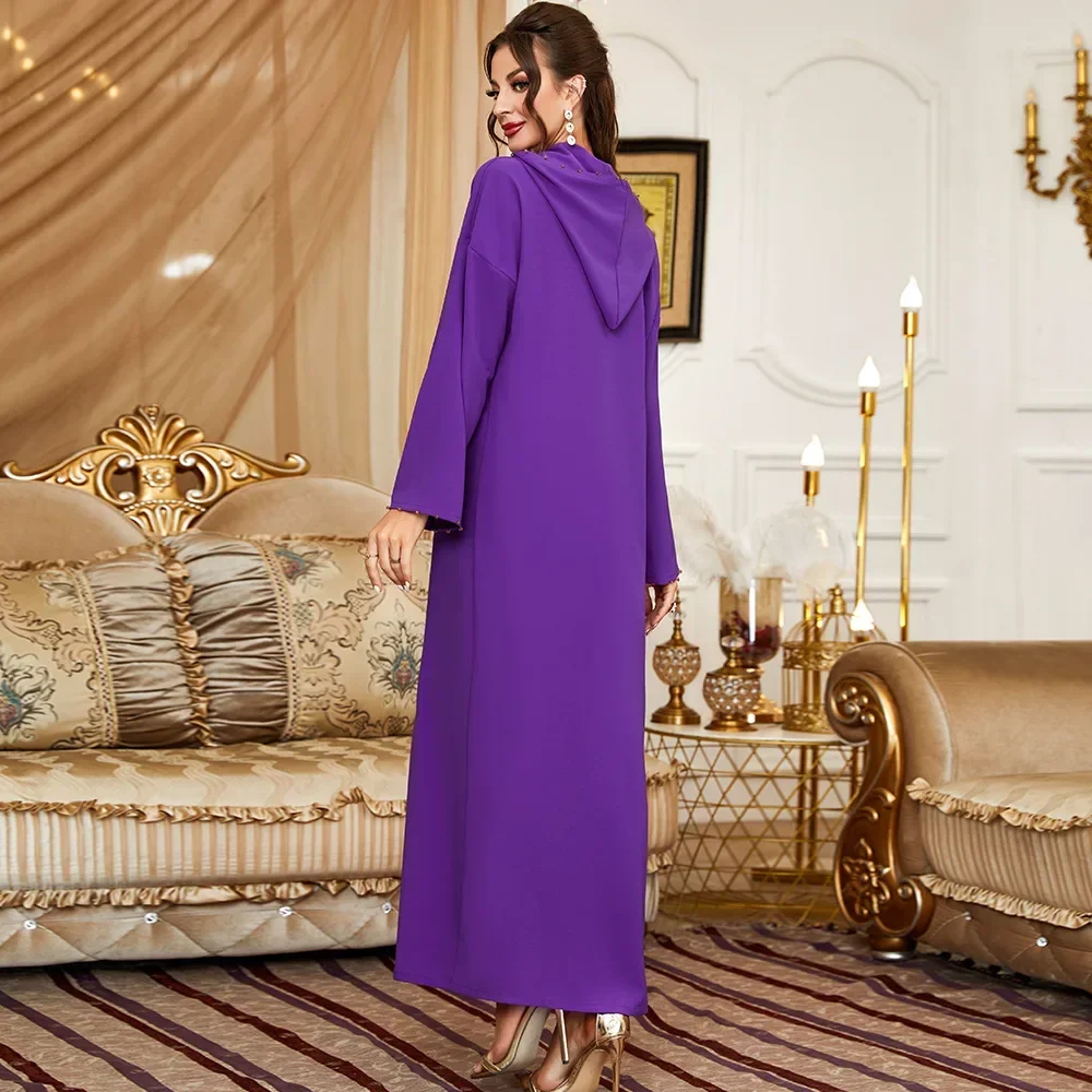 Eid fête diamants robes pour femmes marocain Djellaba musulman Abayas turquie Robe Ramadan caftan fête dubaï Robe Islam Jalabiya