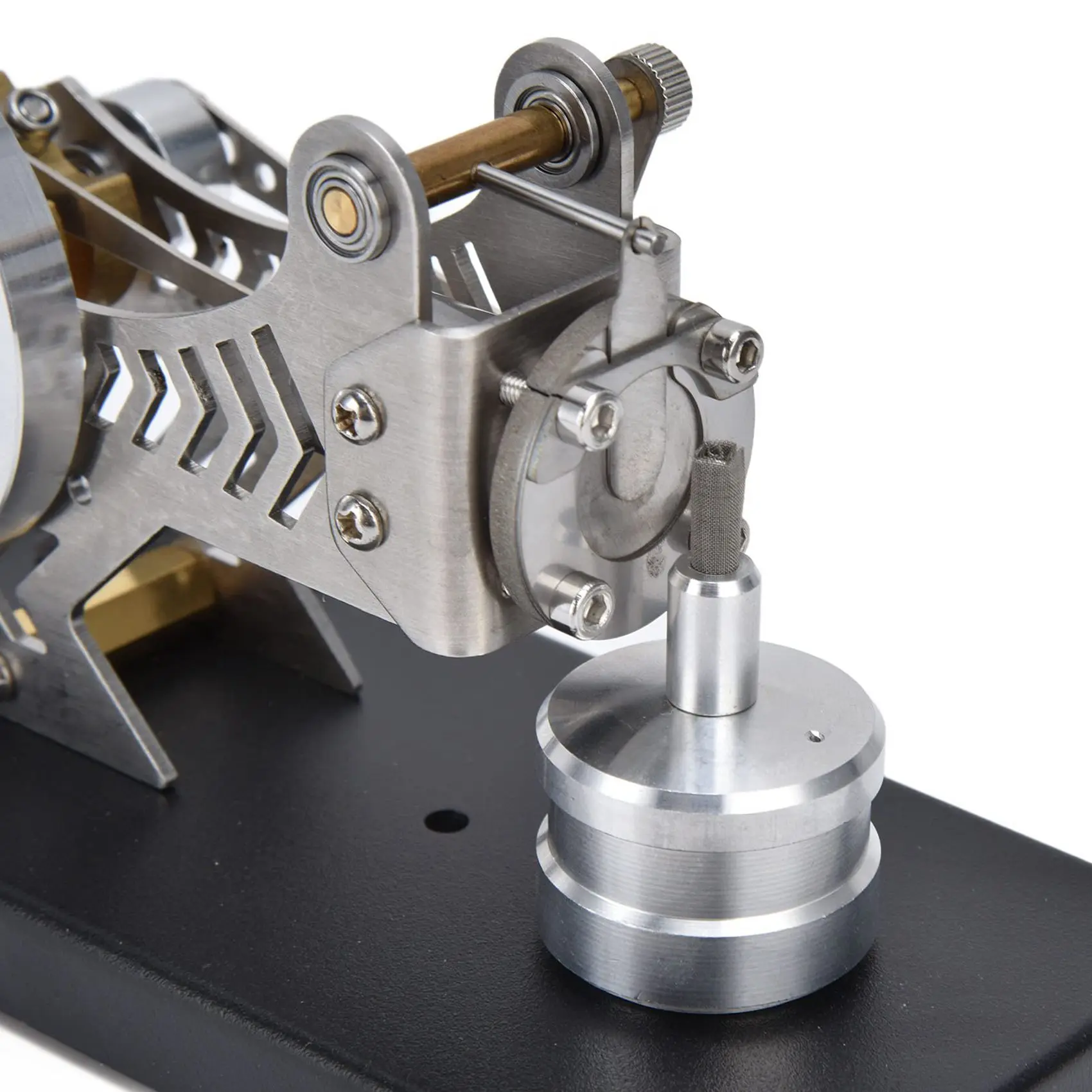 ABWR-All-Metal Vacuum Stirling Engine DIY Hot Gas Turbine Stem Steam Engine Model Set Physical Experiment Gift
