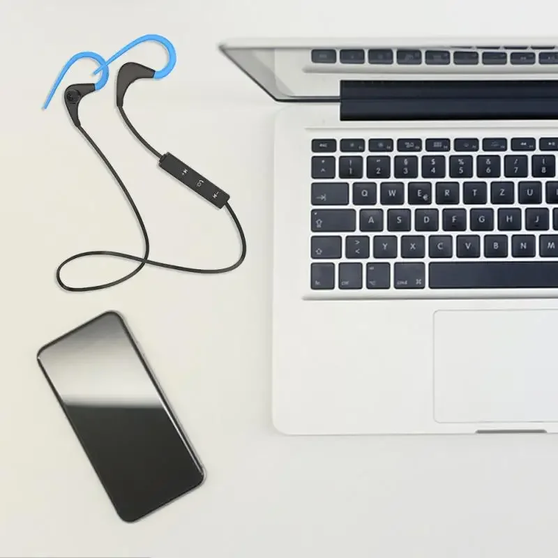 خطاف أذن مريح وآمن، تصميم عالي الجودة ومقاوم للعرق، مكالمات بدون استخدام اليدين، سماعات أذن لاسلكية للرياضة الأنيقة