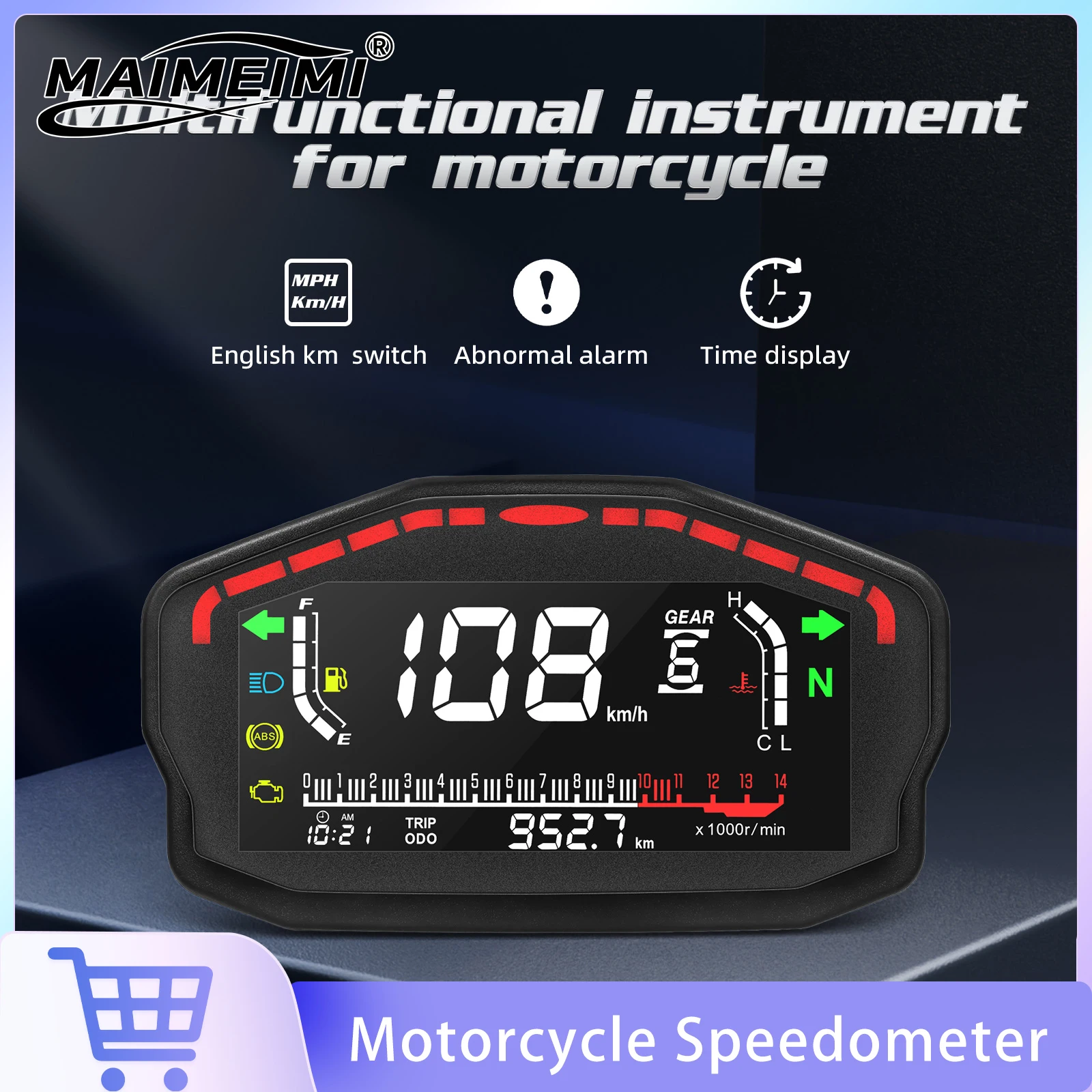 Digital Motorcycle Speedometer RPM Fuel Gauge Speed Meter Sensor Bracket For 2/4 Cylinders For Honda For Kawasaki For Ducati