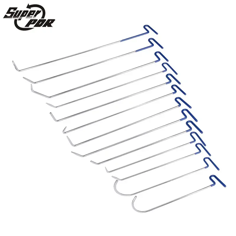 

Super PDR 13 шт., средство для удаления вмятин на автомобиле, профессиональный набор стержней для удаления вмятин на кузове автомобиля, набор стержней с крючками