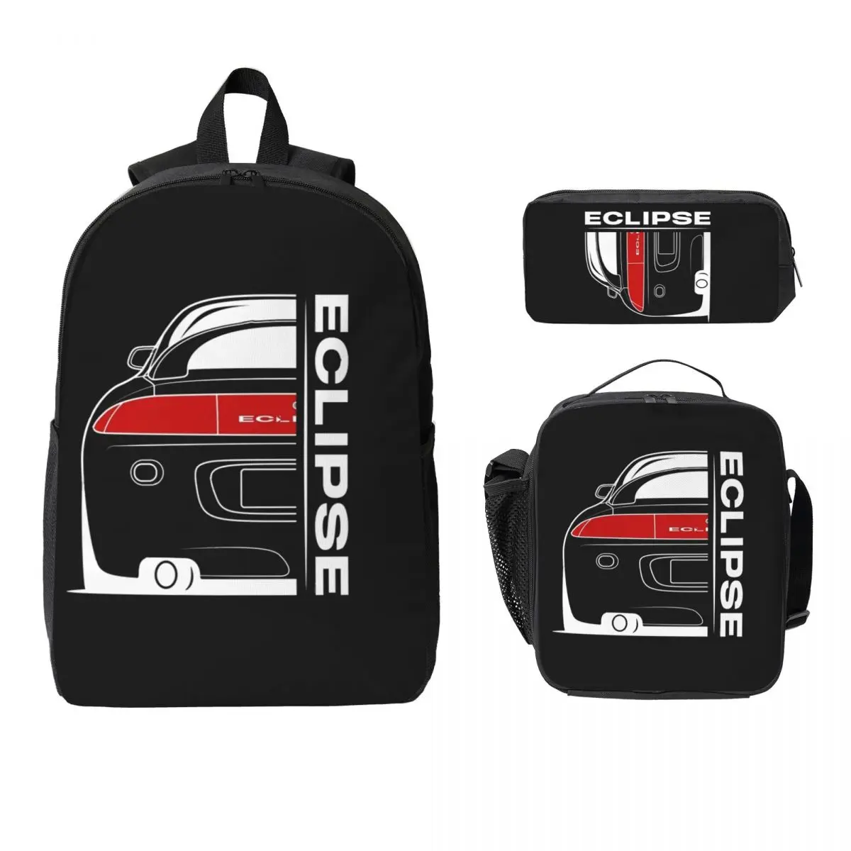 

Eclipse 2G DSM Red Backpack Student Boys Girls BookBag School Bag Laptop Shoulder Bags 3ps Insulated Lunch Bag Pencil Case