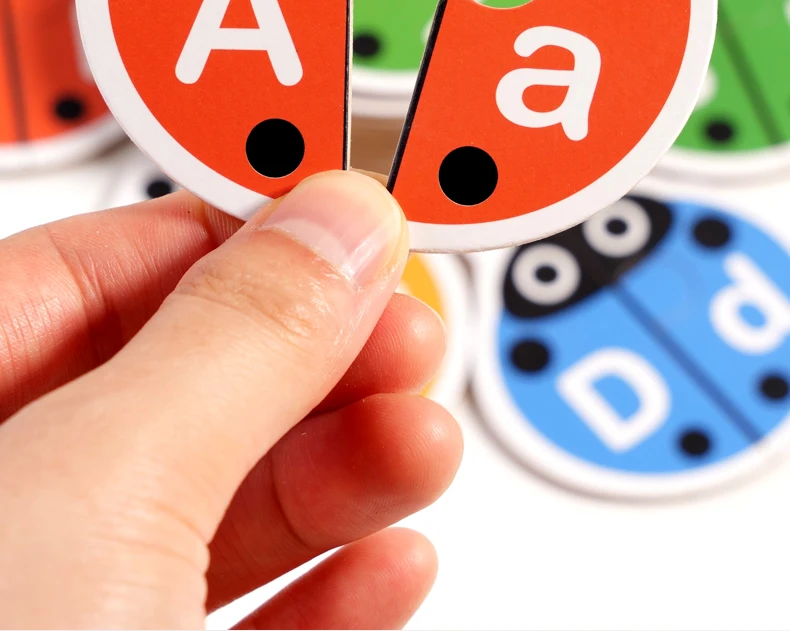 Alphabet-Lernpuzzle-Spielzeug, passendes Buchstabenspiel, Montessori-Lernspielzeug aus Holz für Kleinkinder, Aktivitäten im Vorschulalter – Detail 6