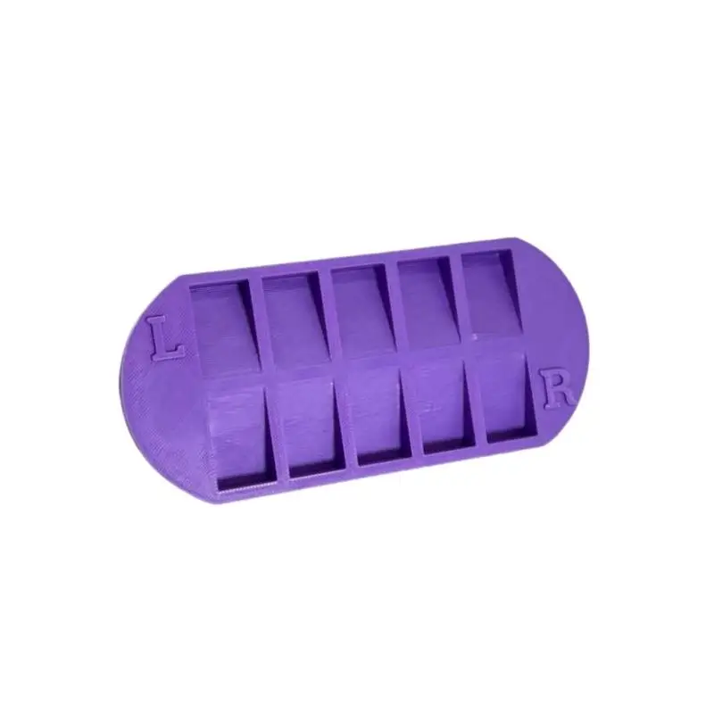 1 Stück Nagelspitzen-Aufbewahrungsschale mit 10 Fächern und L/R-Markierung, wiederverwendbare Nagelkunst-Aufbewahrungsplatte für Salon & Zuhause – Detail 9