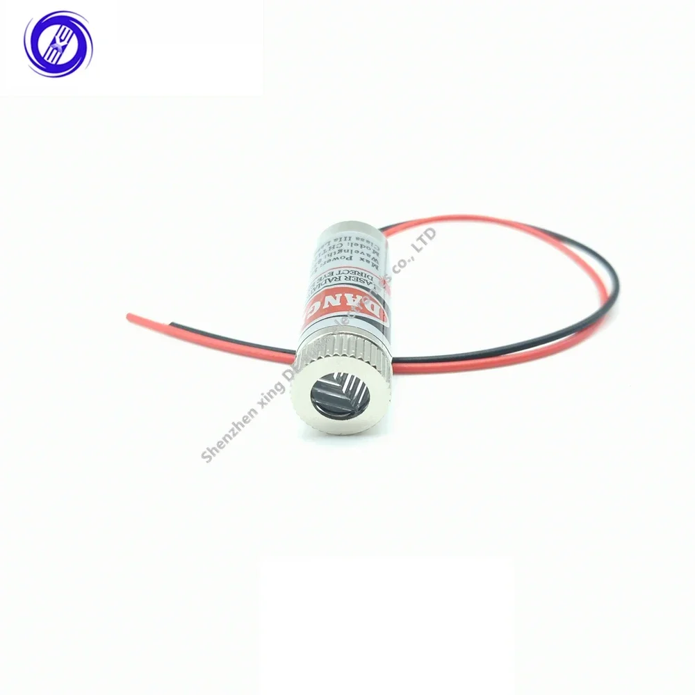 50PCS 650nm 5mW Red Point Line Cross Laser Module Head Glass Lens Focusable Adjustable  Diode  Industrial Diameter 12MM 5V