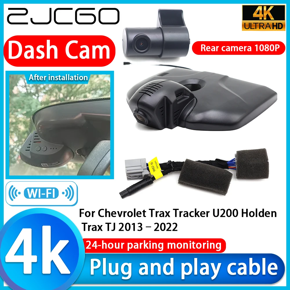 ZJCGO Video Recorder 4K UHD Plug and Play DVR Dash Cam for Chevrolet Trax Tracker U200 Holden Trax TJ 2013–2022