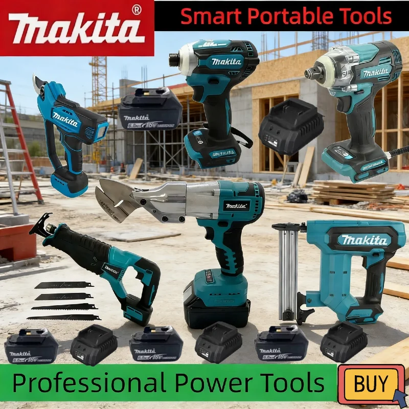 

Makita Various Models of Portable Cordless Power Tools 18V Impact Driver Rechargeable Screwdriver Electric Reciprocating Saw