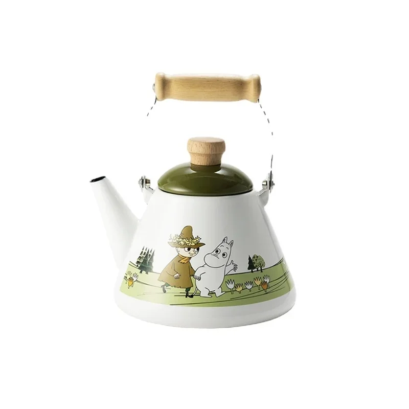 Enamel Tea Infuser with Preservation Box, Japanese Cartoon Teapots, Cute Milk Pot, Available for Open Fire Kettle