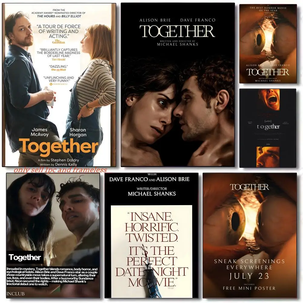 Romantic Horror Movie T-Together Poster Wall art poster paintings are suitable for clubs living rooms bedroom