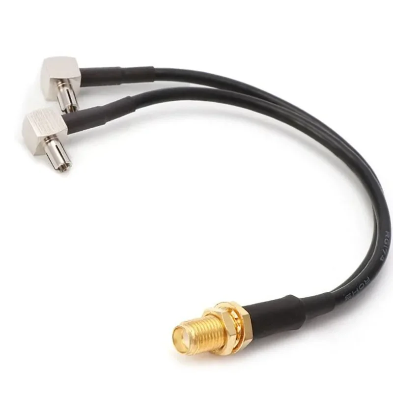 

100pcs/lot,RG174 extention cable,sma female,Y type,TS9 angle male,connector splitter,combiner,Cable adapter