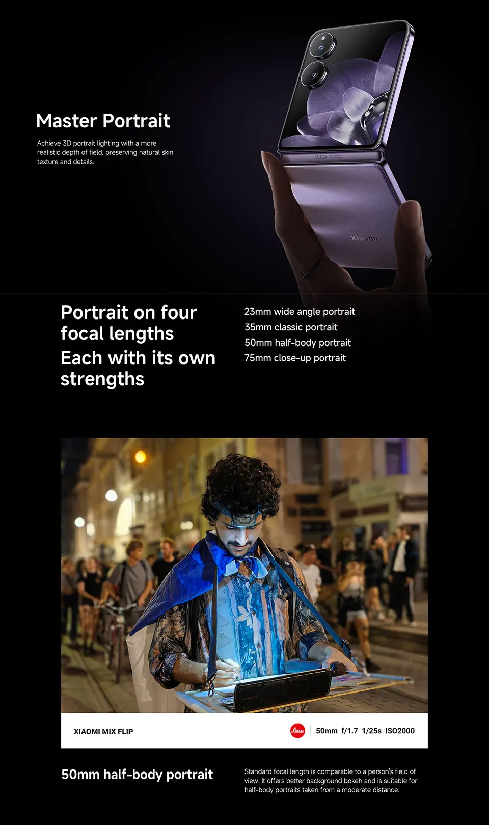 Xiaomi MIX Flip Smartphone Global Version New Snapdragon 8 Gen 3 CPU 512GB ROM 50MP Leica Camera Foldable Display NFC