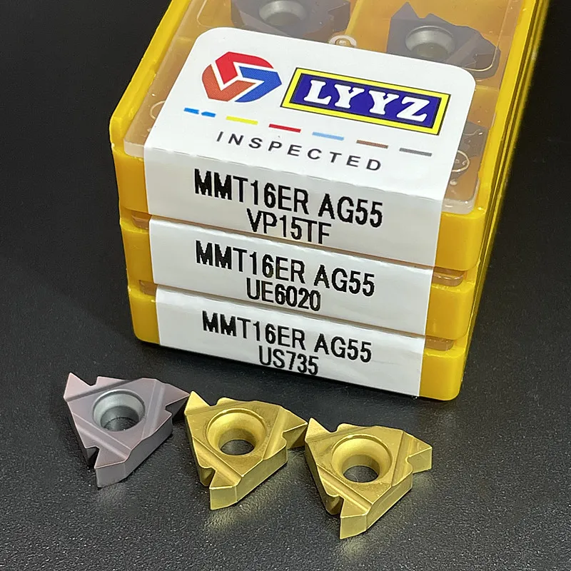 Режущий инструмент MMT16IR MMT16ER AG55 AG60 VP15TF ER6020 US735 CNCThread, твердосплавный инструмент MMT 16ER 16IR, токарный инструмент