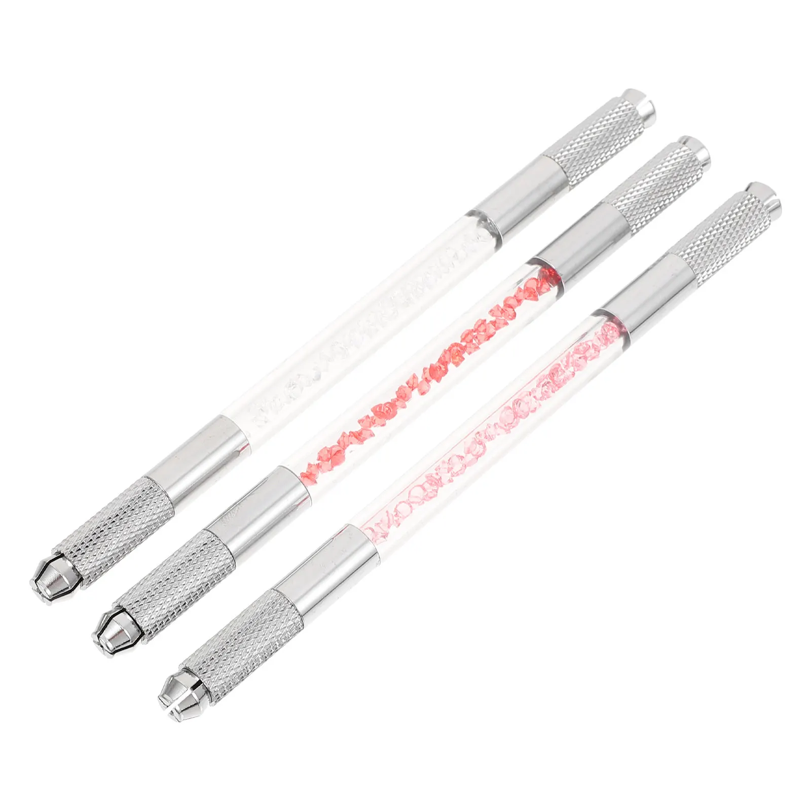 

Набор из 3-х карандашей для бровей: металлические ручки с двойным наконечником для микроблейдинга и татуажа, для создания эффекта теней и художественной проработки бровей