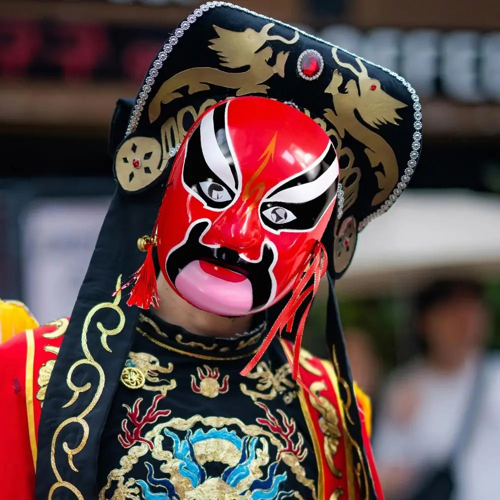 Party Supplies Beijing Opera Mask Cosplay Prom Props Eye Mask Traditional Craft Theatrical Cultural Decorative Face Cover Gift