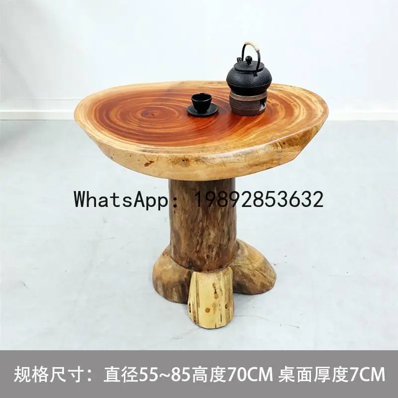 LX  Root Carving Tea Table Tree Root Dual-use Natural Irregular Tree Stump Integrated Root Carving Tea Table for Home Use