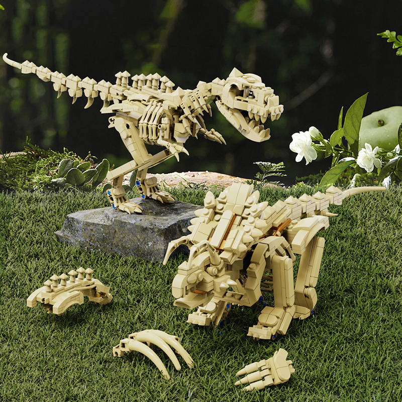  Jurassic Dinosaur World Park T-rex Triceratops Skeleton Building Blocks Indominus Rex Dino Fossil Bricks Toys Gift For Children 