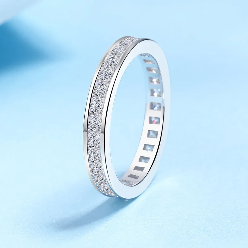 Romantic Choice Square Row Delicate Ring For Women 2.32ct Moissanite PT950 Platinum | Heartfelt pick, perfect festival gift