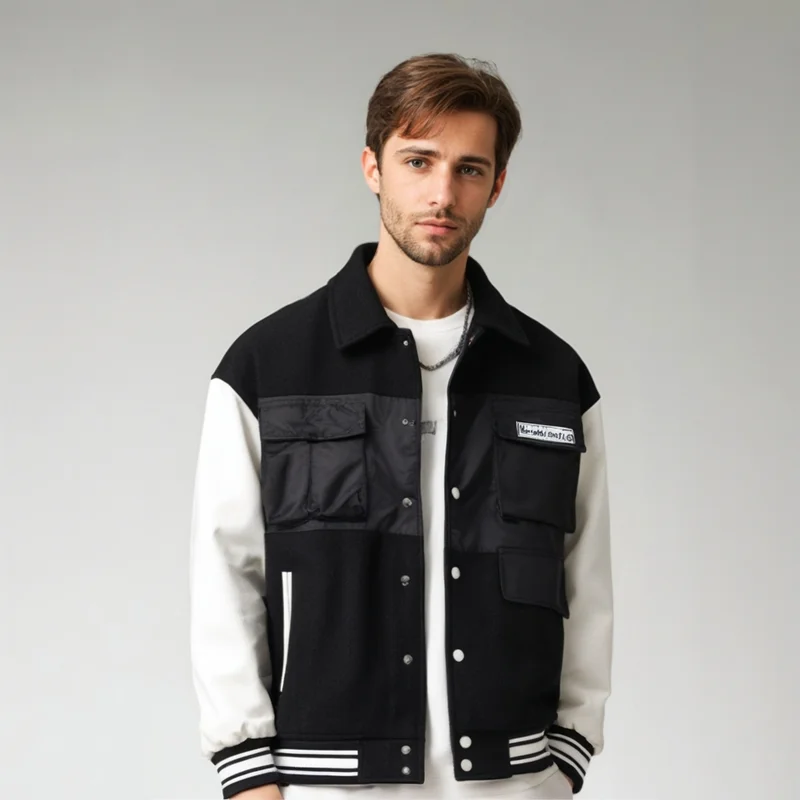 

Bound 2025 Autumn Winter Thiened Windproof Baseball Jaet Men's Women's Casual Long Sve Coat Couple's Outerwear