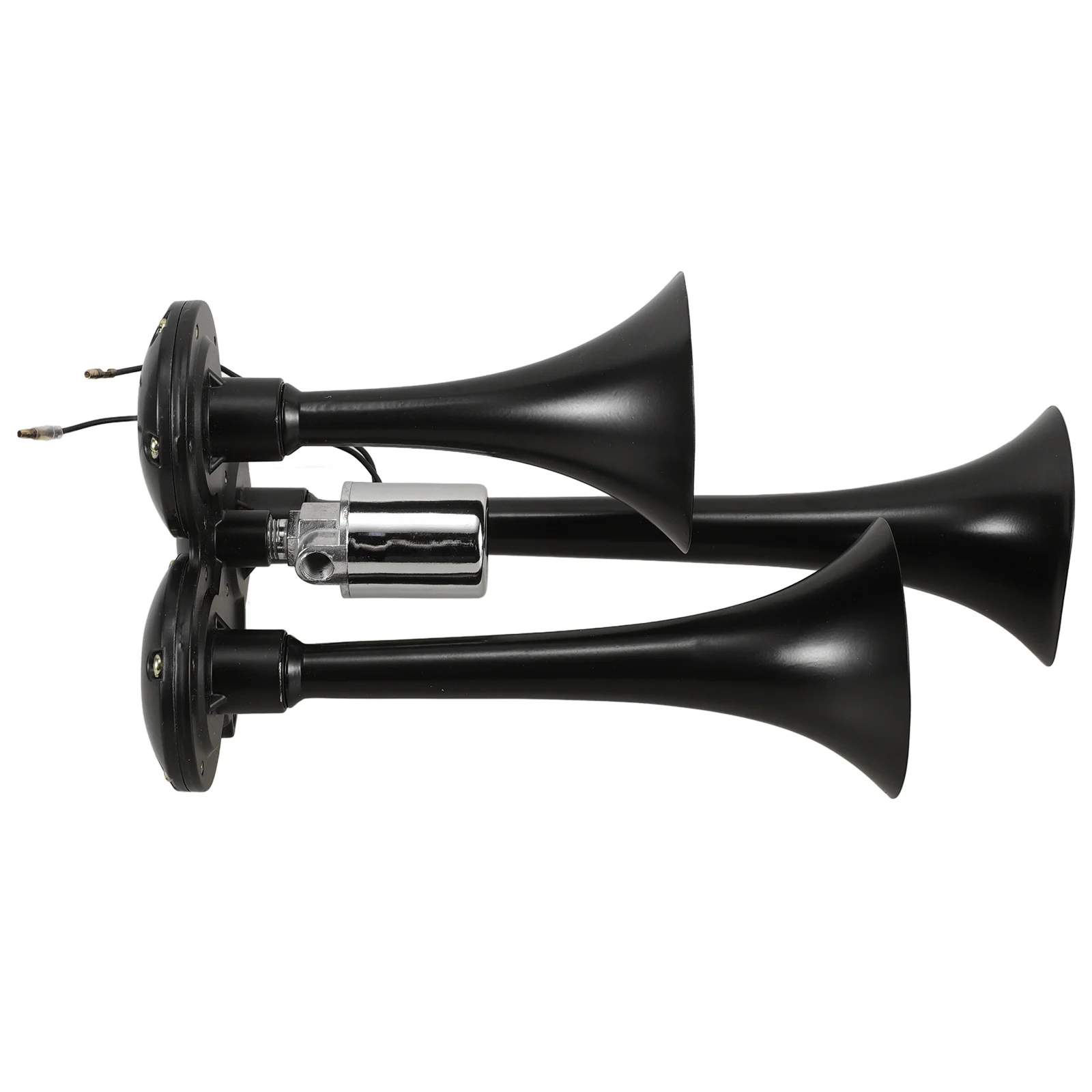 

Air Horn Kit Triple Trumpet 12/24V For Trucks Suvs Boats Heavy Duty Zinc Alloy Loud Train Horn For Cars Pickups