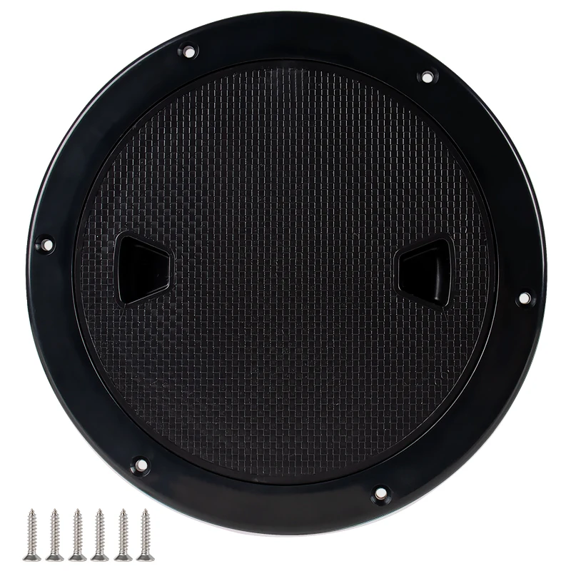 Boat Accessories Boat Hatch 8in ABS Round Non Slip Inspection Hatch W/Detachable Cover For Marine Boat Yacht Black