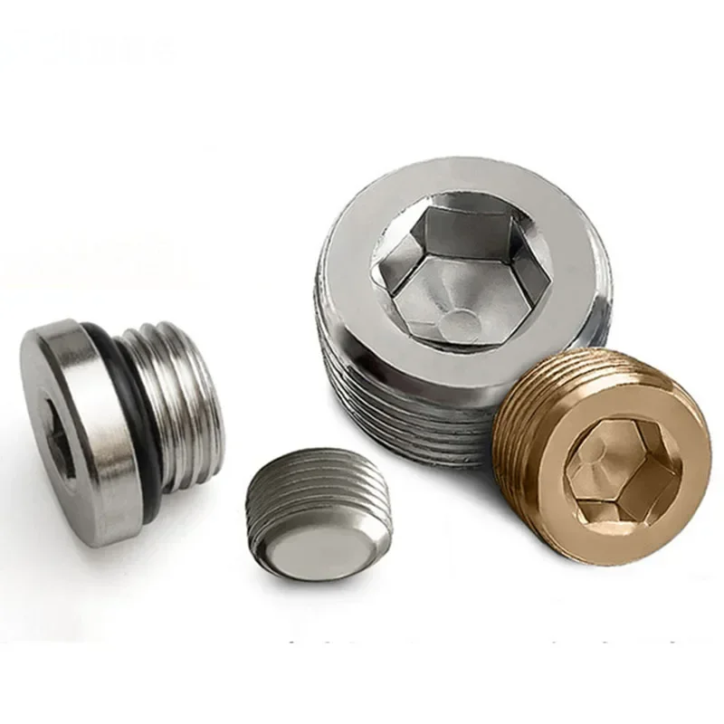 공압식 육각 소켓 플러그 BD-01/02/03/04 1/8인치-1/2인치 BSP/NPT 나사형 에어 툴, 유압 시스템 씰링용